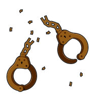 Gesprengte Handschellen